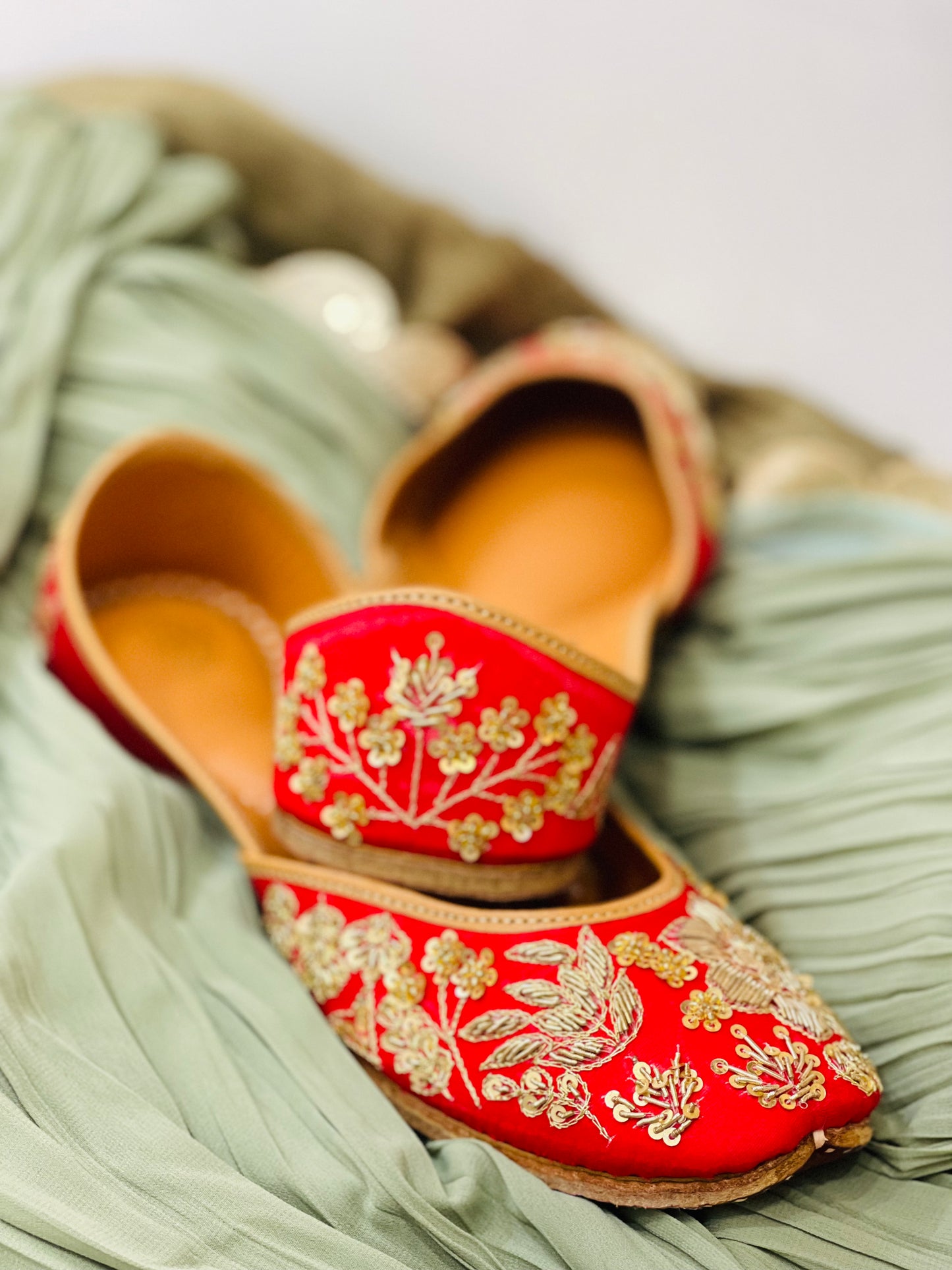 Red Bridal Juttis - Wedding Juttis