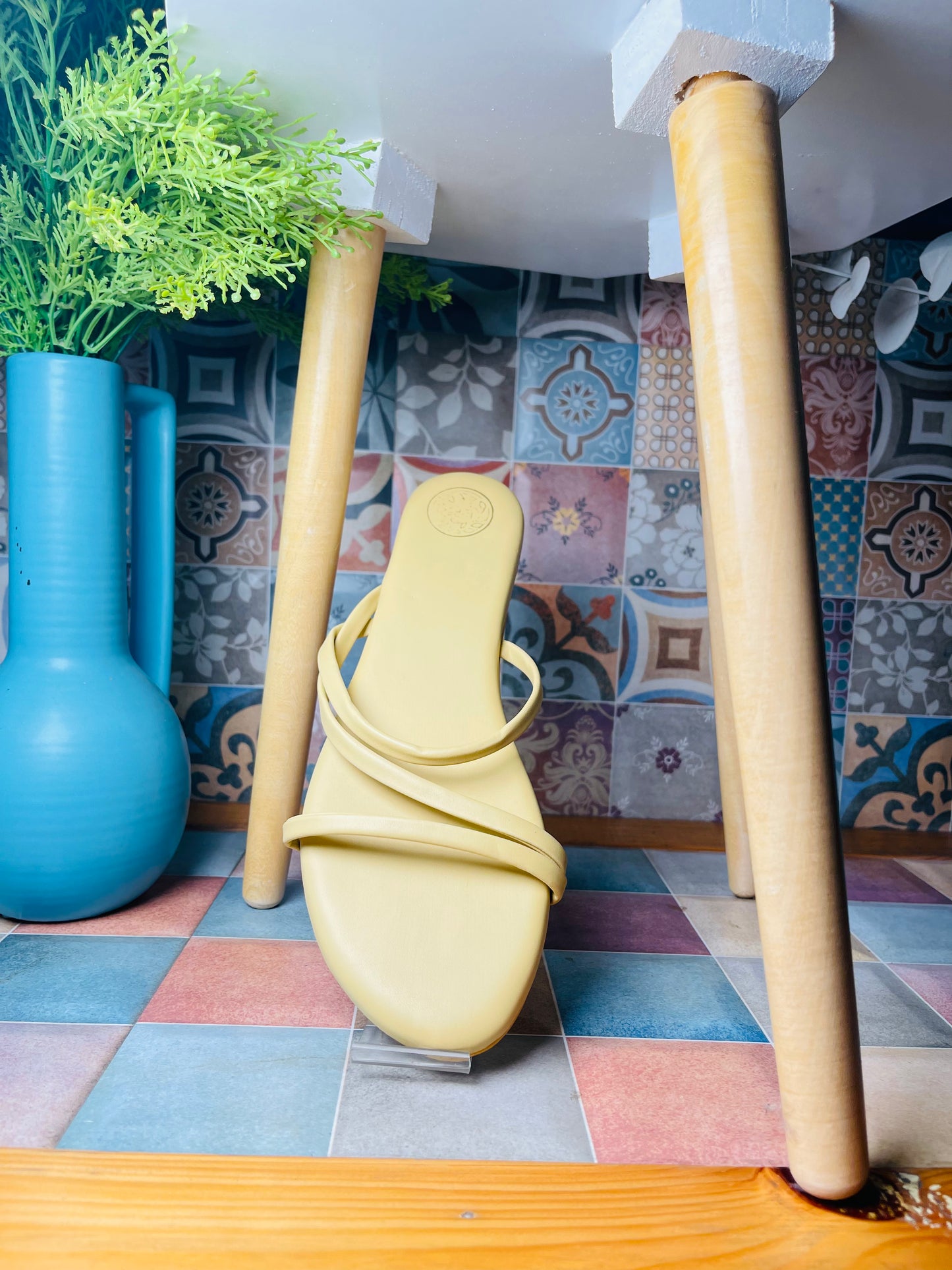 Nude Flax Sandals- Yellow Everyday Sandals from LORE