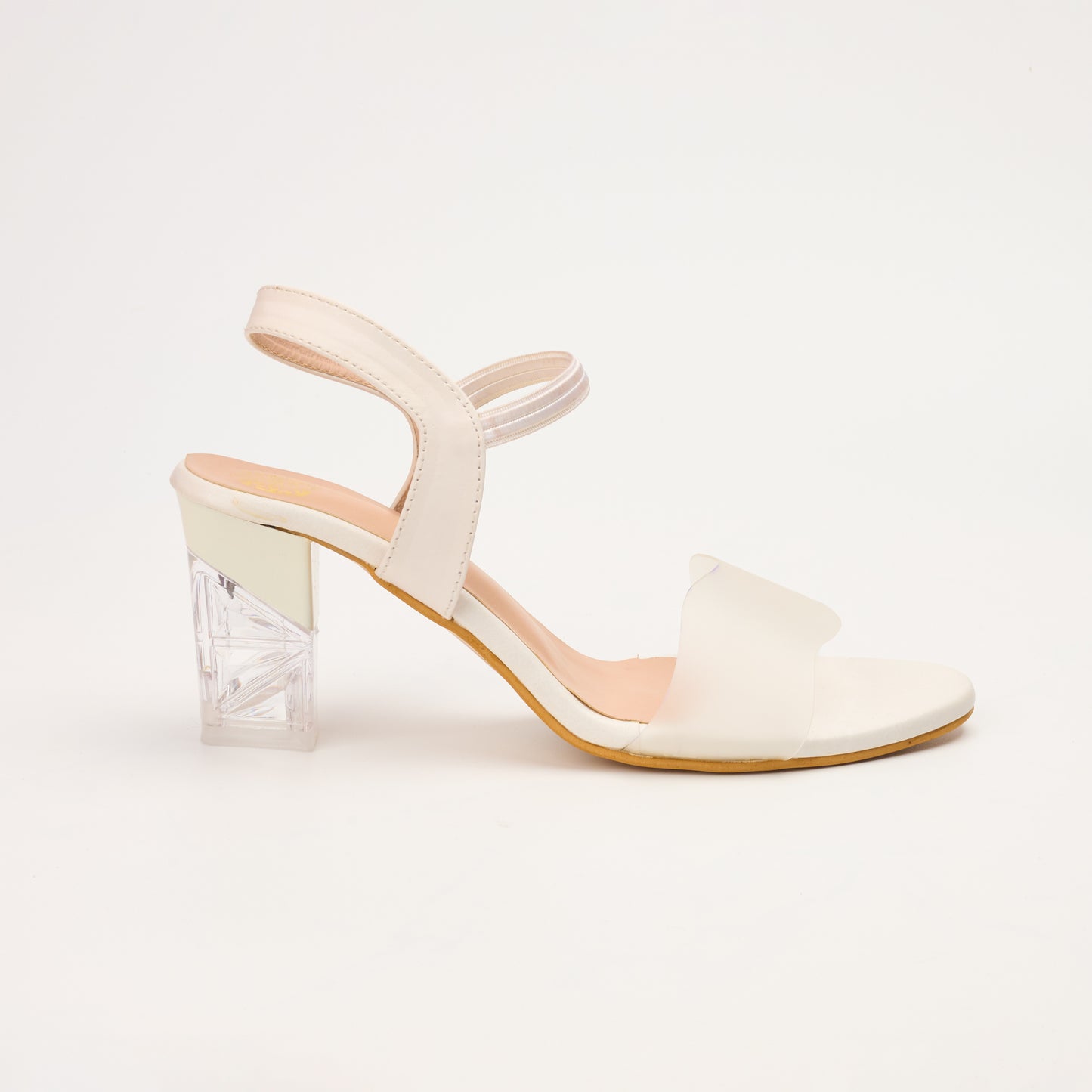 White clear strapped Transparent Heels